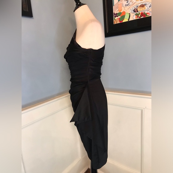 Retro Vintage Style One Shoulder Sarong Dress Sz 6 - Picture 2 of 9